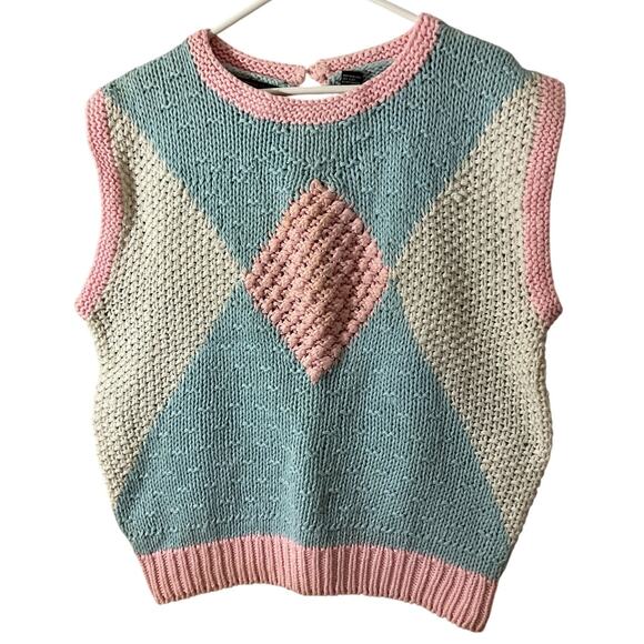 Vintage Country Craft Hand Knitted Sweater Vest Shirt Size 42 - Picture 1 of 8